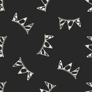 birthday hanging doodle drawing seamless pattern background N2