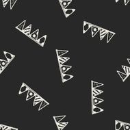 birthday hanging doodle drawing seamless pattern background N3