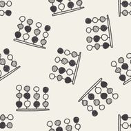 birthday hanging doodle drawing seamless pattern background N8
