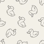 duck doodle seamless pattern background