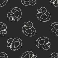duck doodle seamless pattern background N4
