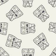 vest doodle seamless pattern background