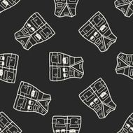 vest doodle seamless pattern background N4