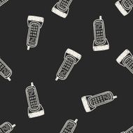 telephone doodle seamless pattern background N4