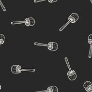 toilet brush doodle seamless pattern background N2