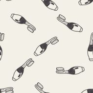 toothbrush doodle seamless pattern background