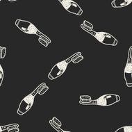toothbrush doodle seamless pattern background N2