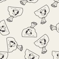 trash bag doodle seamless pattern background N2
