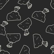 trash bag doodle seamless pattern background N3