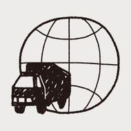 truck shipping doodle N5