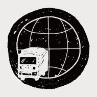 truck shipping doodle N12