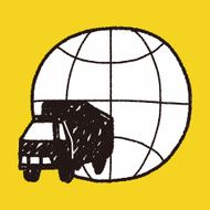 truck shipping doodle N13
