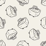water basin doodle seamless pattern background