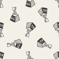 Weight doodle seamless pattern background