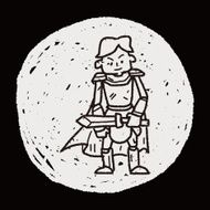 knight doodle N28
