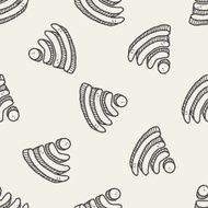 wifi doodle seamless pattern background