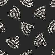 wifi doodle seamless pattern background N3