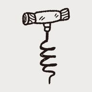 wine corkscrew doodle N2