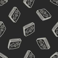 abc book doodle seamless pattern background N2