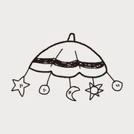 baby hanging doodle drawing N7