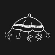 baby hanging doodle drawing N8