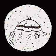 baby hanging doodle drawing N9