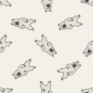 bear doodle seamless pattern background N5