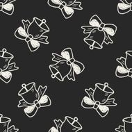 bell doodle seamless pattern background N2