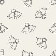 bell doodle seamless pattern background N3