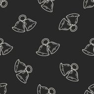 bell doodle seamless pattern background N4