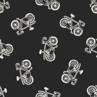 bike doodle seamless pattern background N2