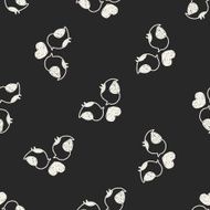 bird love doodle seamless pattern background