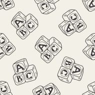 block toy doodle seamless pattern background N3