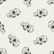 block toy doodle seamless pattern background N5