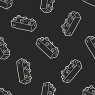 block toy doodle seamless pattern background N9
