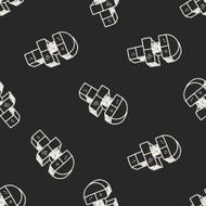 block toy doodle seamless pattern background N11