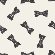 bow tie doodle seamless pattern background N3