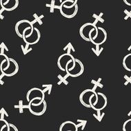 boy and girl doodle seamless pattern background N2
