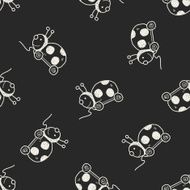 bug toy doodle seamless pattern background N2