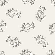 Camel doodle seamless pattern background N3
