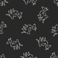 Camel doodle seamless pattern background N4