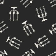 candle doodle seamless pattern background N2