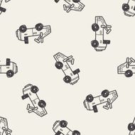 car doodle seamless pattern background