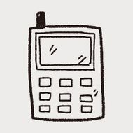 cell phone message doodle drawing N10