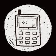 cell phone message doodle drawing N14