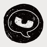 cell phone message doodle drawing N15