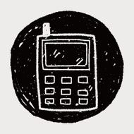 cell phone message doodle drawing N16