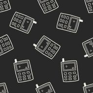 cell phone message doodle drawing seamless pattern background N2