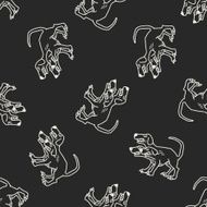 Cerberus doodle seamless pattern background N2