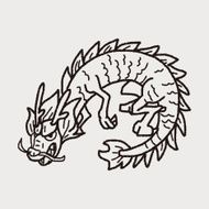 Chinese dragon doodle N9